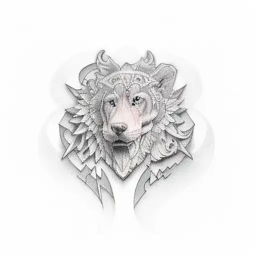 woodwork tattoo design idea