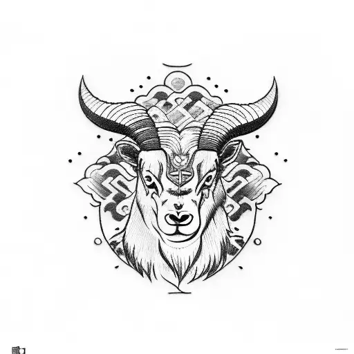 japanese ram tattoo design idea