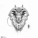 japanese ram tattoo design idea