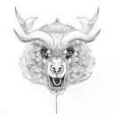japanese ram tattoo design idea