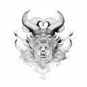 japanese ram tattoo design idea