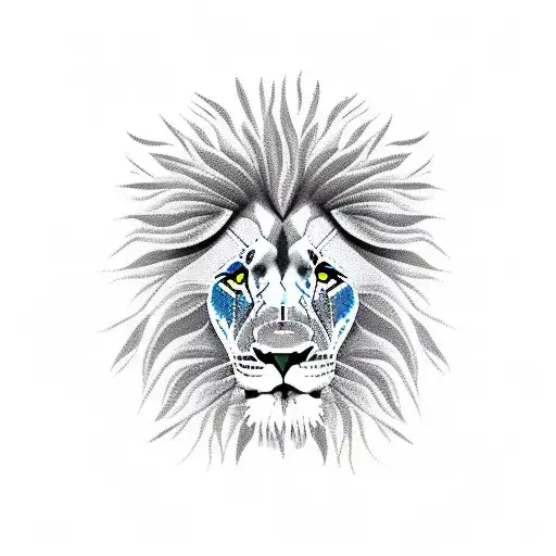 Lion Full Body tattoo design idea