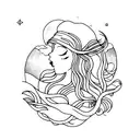 wanderlust moon lover tattoo design idea