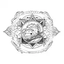 wanderlust moon lover tattoo design idea