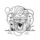 wanderlust moon lover tattoo design idea