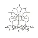 sun and drill tattoo design idea