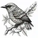 scientific diagram bird tattoo design idea