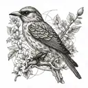 scientific diagram bird tattoo design idea