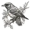 scientific diagram bird tattoo design idea