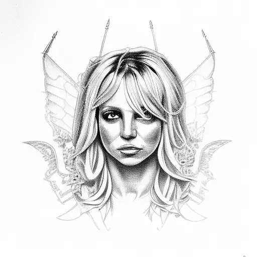 the name Britney with VIII • XVIII • MMXXIII in the middle of it tattoo design idea