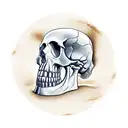 Sand clock where on top is a real clock and on the bottom is a skull. tattoo design idea