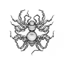 Scorpion with broken Heart tattoo design idea