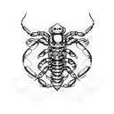 Scorpion with broken Heart tattoo design idea