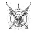 Sagittarius and Aquarius tattoo design idea