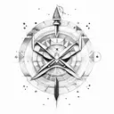 Sagittarius and Aquarius tattoo design idea