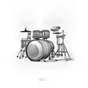 Drum piece tattoo design idea