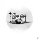 Drum piece tattoo design idea