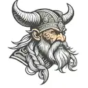 Viking head tattoo design idea