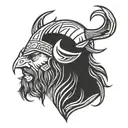 Viking head tattoo design idea