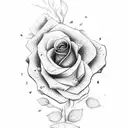 Roses with the name Yuri tattoo design idea