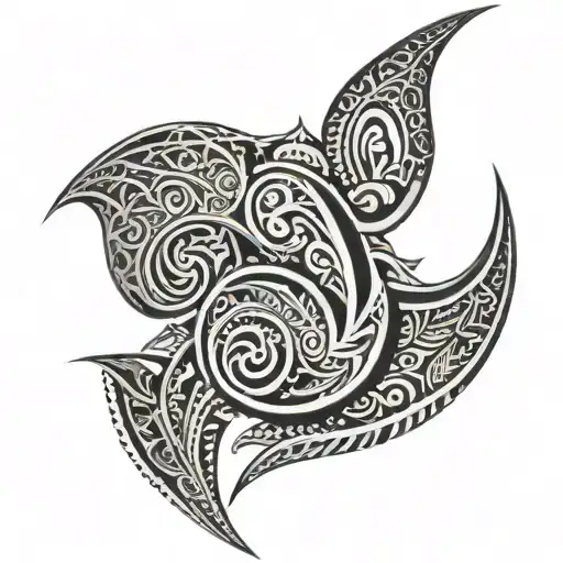 full back Polynesian tribal patterns tattoo design idea