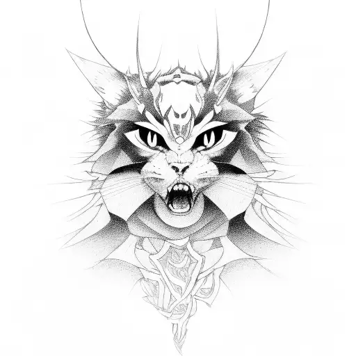 Satoru Gojo lined art work tattoo design idea