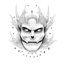 scary lego figure tattoo design idea