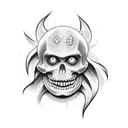 scary lego figure tattoo design idea