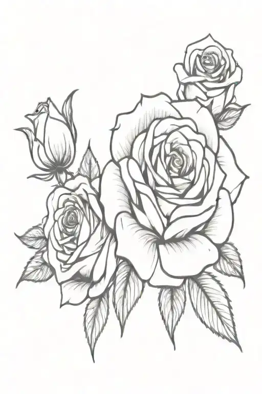 rose wrapped length wise tattoo design idea
