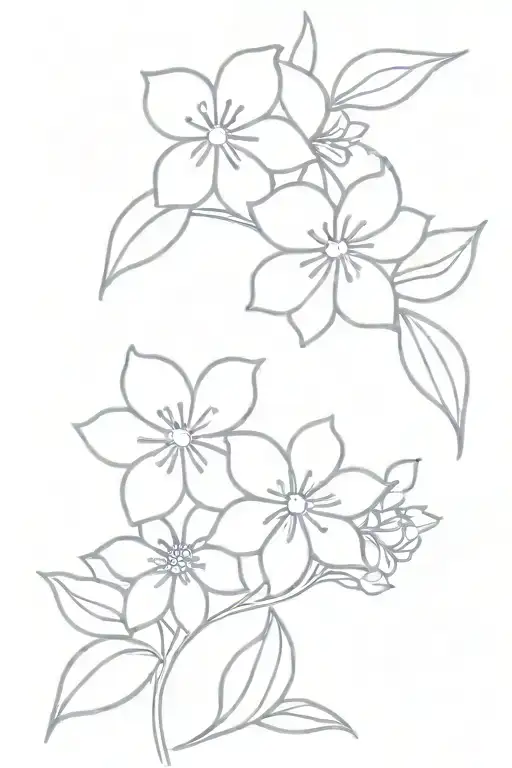 forget me not flower tattoo design idea