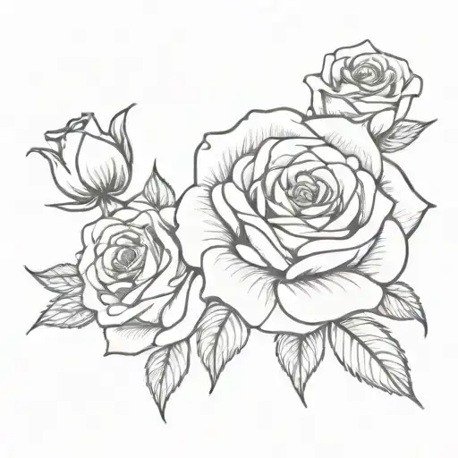 rose wrapped length wise tattoo design idea
