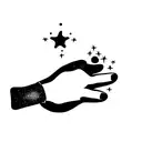 a hand almost touching a star which is bleeding  tattoo design idea