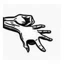 a hand almost touching a star which is bleeding  tattoo design idea