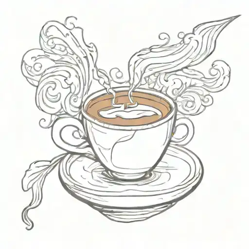 Coffee and a Burning Joint   tattoo design idea