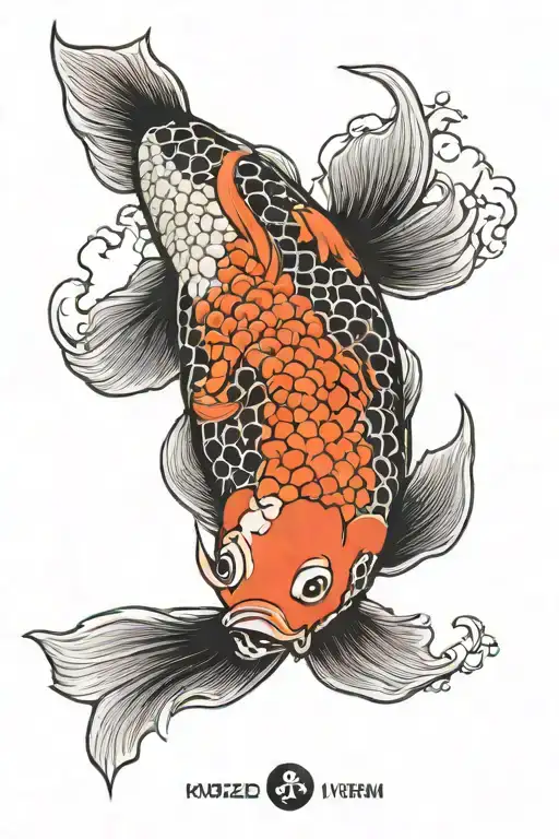 Koi Fish yin yang tattoo design idea