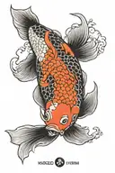 Koi Fish yin yang tattoo design idea