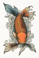 Koi Fish yin yang tattoo design idea
