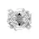 the numer 2008 with a font sorounded by clouds  tattoo design idea