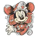 draw me Mickey Mouse as though it sketched for use as a tattoo  tattoo design idea