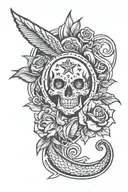 70x7 tattoo design idea