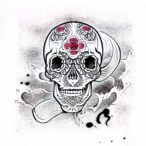 Skull tattoo design idea