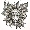 God viracocha sun god tattoo design idea