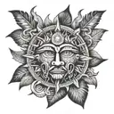 God viracocha sun god tattoo design idea