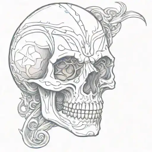 Death Eater Skull from Harry Potter tattoo design idea