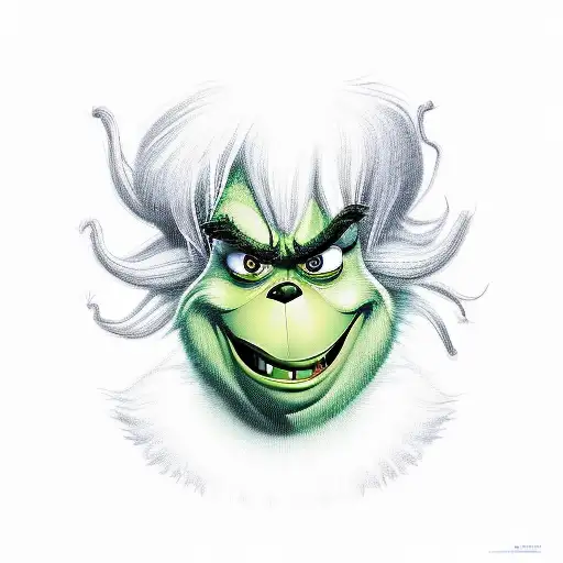 funny grinch  tattoo design idea