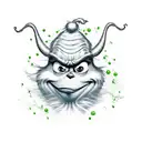 funny grinch  tattoo design idea