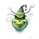 funny grinch  tattoo design idea