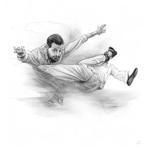 falling man tattoo design idea