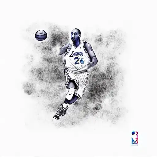 Basketball number 24 Kobe Bryant Lakers tattoo design idea