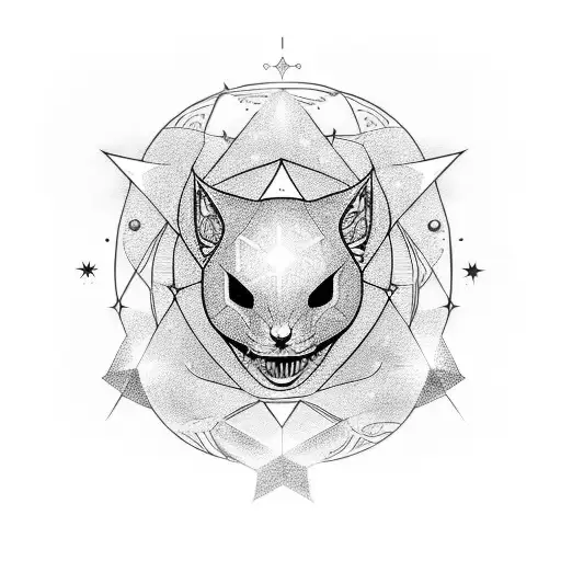 sparkling stars with orbit tattoo design idea